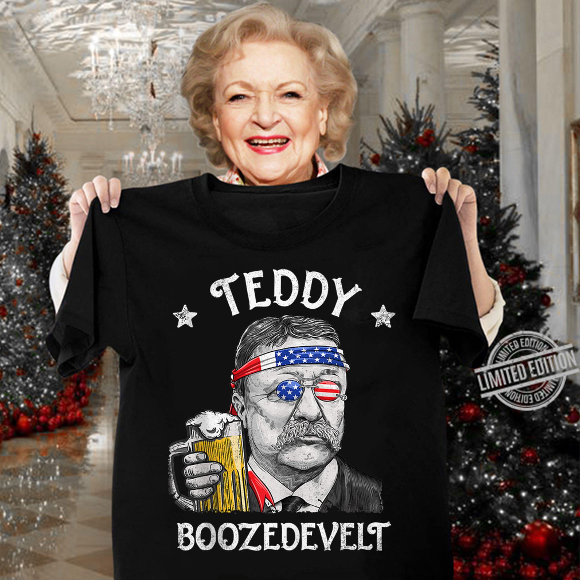 Teddy Boozedevelt Theodore Roosevelt 4Th Of July Drinking t-shirt woman shirt