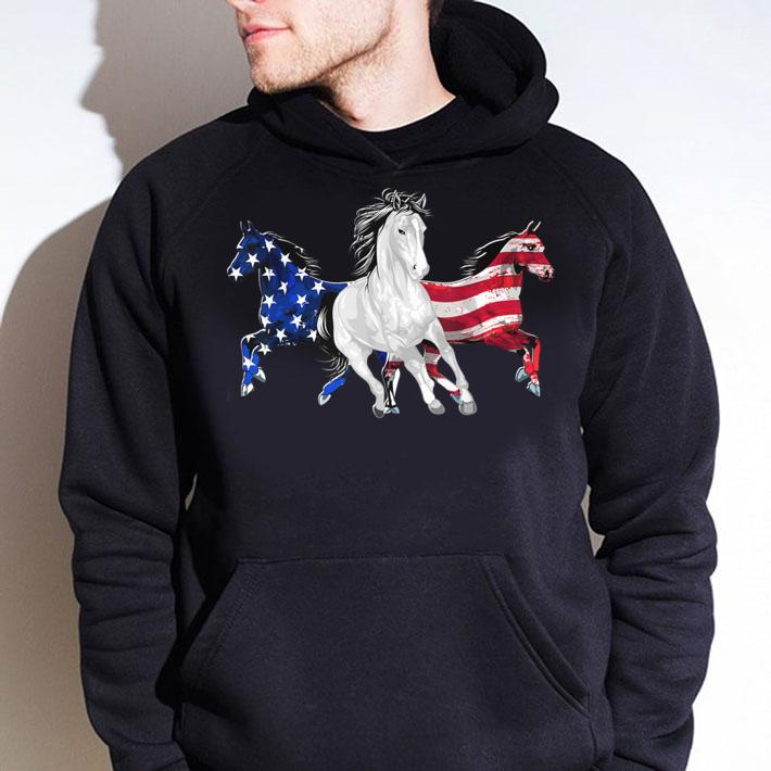 Horse American Flag Patriotic t-shirt hoodie