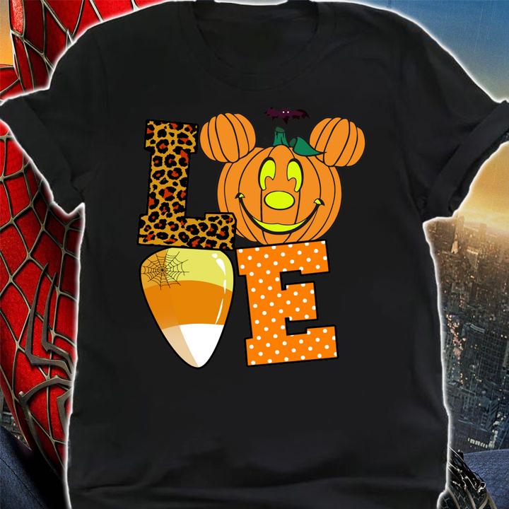 Mickey Mouse Love Halloween Pumpkin t-shirt shirt