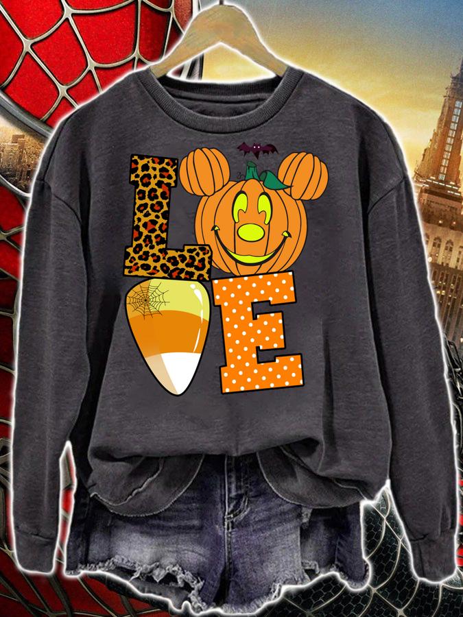 Mickey Mouse Love Halloween Pumpkin t-shirt sweatshirt