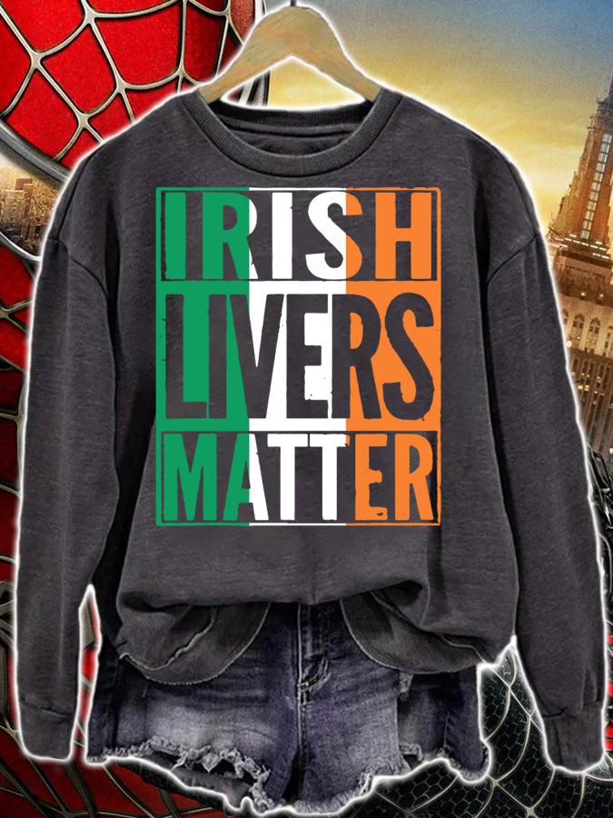 Beautiful IRISH LIVERS MATTER St Patrick's Day Beer Drinking t-shirt sweatshirt