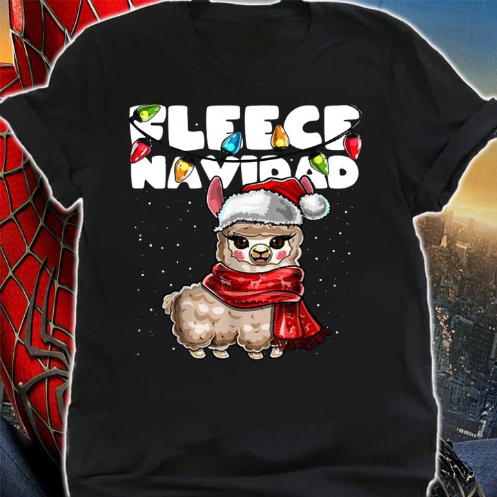 Fleece Navidad Llama Ugly Christmas Feliz Navidad Gift Women t-shirt shirt