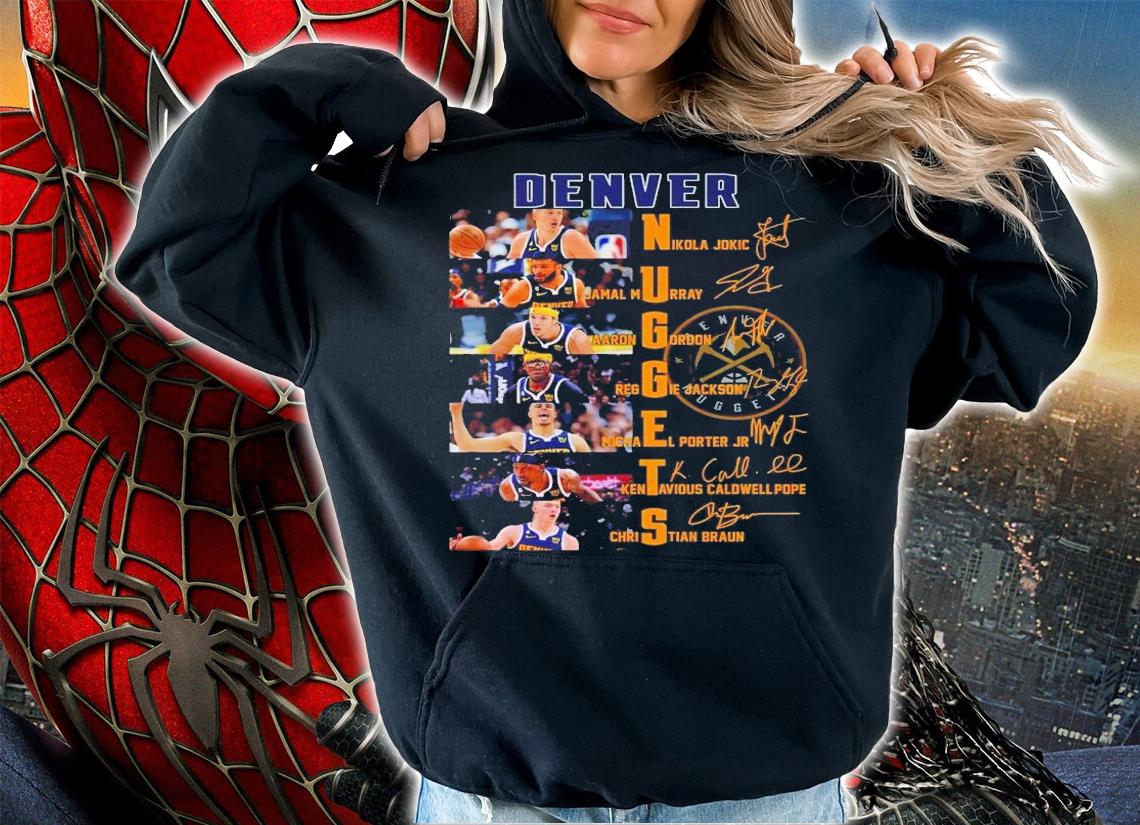 Denver Nuggets players name signatures t-shirt hoodie
