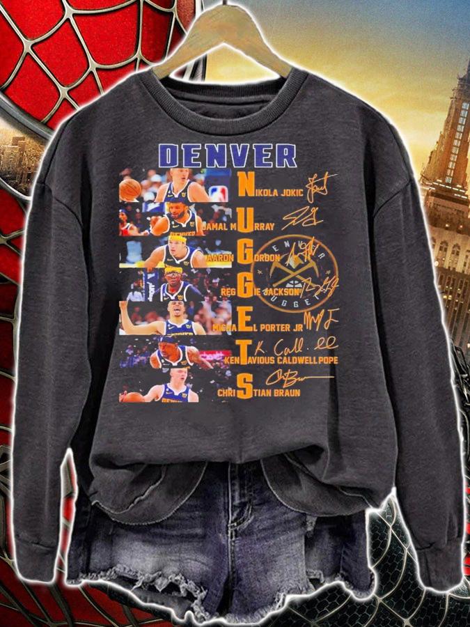 Denver Nuggets players name signatures t-shirt sweatshirt
