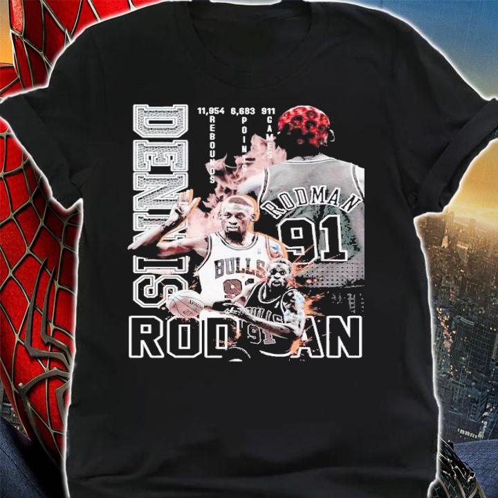 Faded Dennis Rodman graphic t-shirt shirt