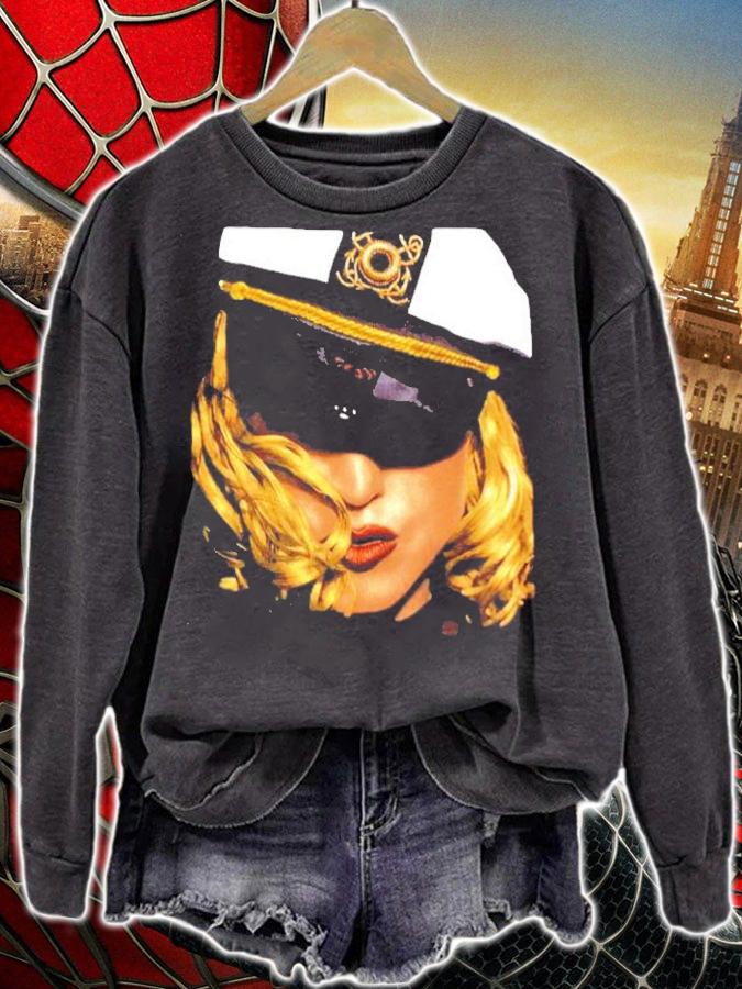 1993 Madonna The Girlie Show Tour Big Face Single Stitch Shirt t-shirt sweatshirt