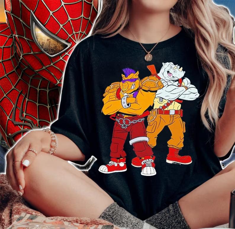 Bebop and Rocksteady Teenage Mutant Ninja Turtles shirt t-shirt woman shirt