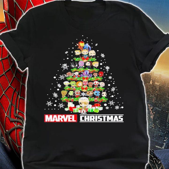 Avengers Marvel Christmas tree shirt t-shirt shirt