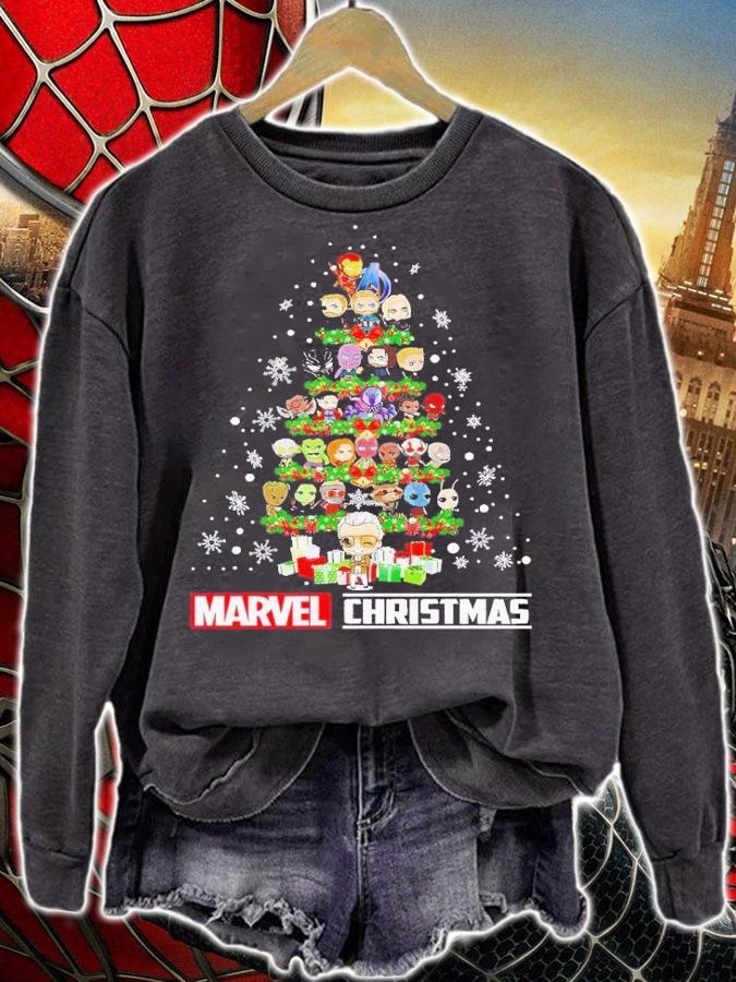 Avengers Marvel Christmas tree shirt t-shirt sweatshirt
