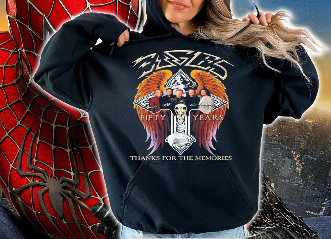 Eagles Fifty Years Signatures Thanks For The Memories Shirt t-shirt hoodie