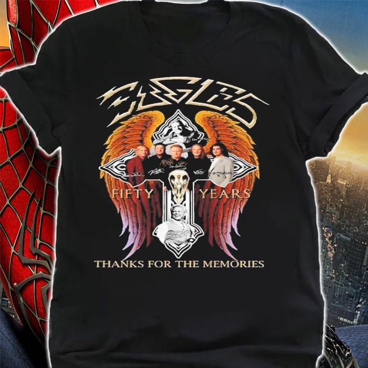 Eagles Fifty Years Signatures Thanks For The Memories Shirt t-shirt shirt