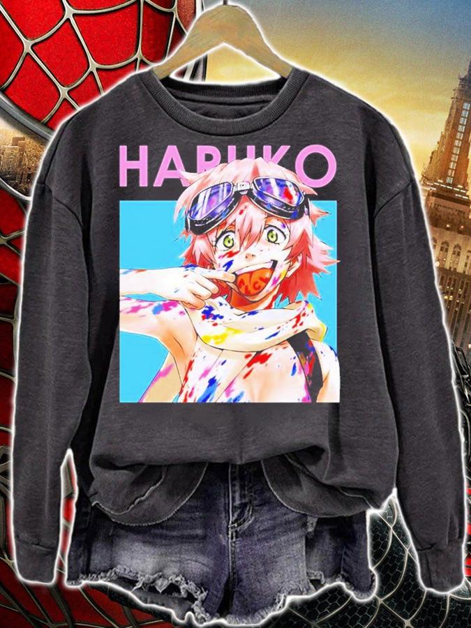Haruko Haruhara Card Anime Flcl Fooly Cooly Shirt t-shirt sweatshirt