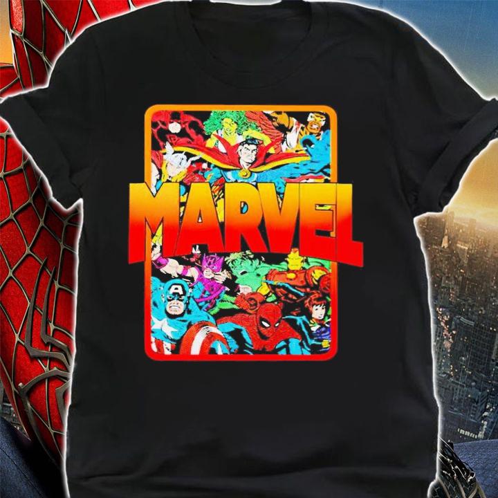 Mario Judah wearing Marvel comics old school characters shirt t-shirt shirt