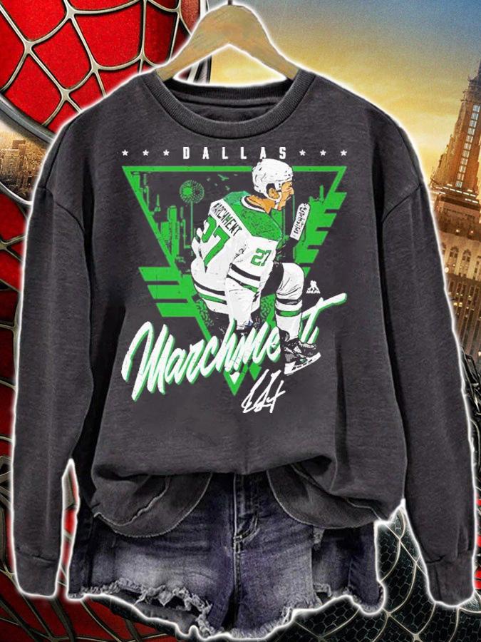 Mason Marchment Dallas Triangle Retro Hockey Shirt t-shirt sweatshirt