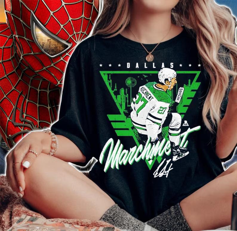 Mason Marchment Dallas Triangle Retro Hockey Shirt t-shirt woman shirt