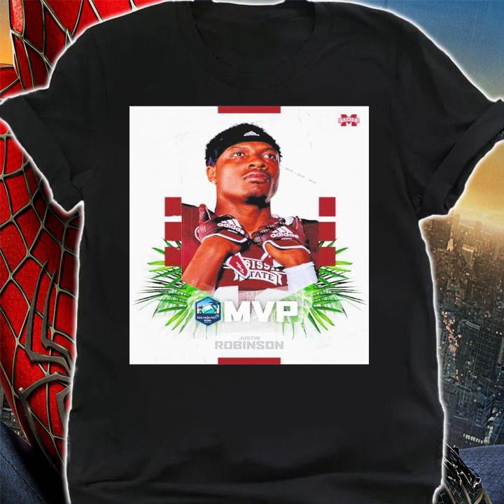 Mississippi State Bulldogs Football MVP Justin Robinson Reliaquest Bowl Champions 2023 t-shirt