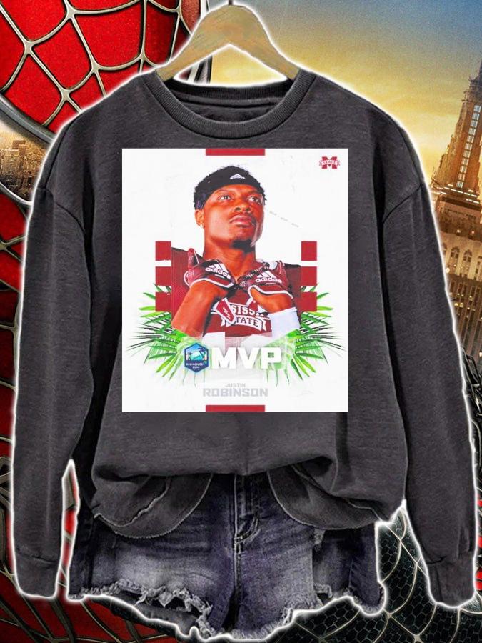 Mississippi State Bulldogs Football MVP Justin Robinson Reliaquest Bowl Champions 2023 t-shirt