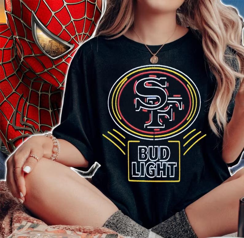 NFL X Bud Light X 49ers shirt t-shirt