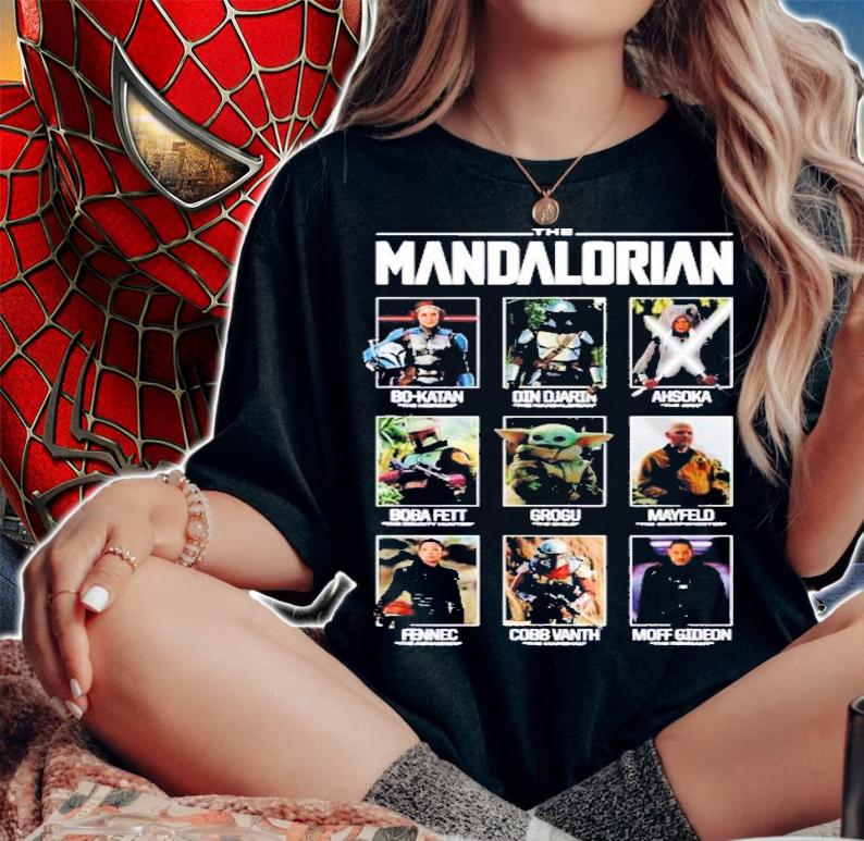 Character The Mandalorian Grid Star Wars T-Shirt t-shirt
