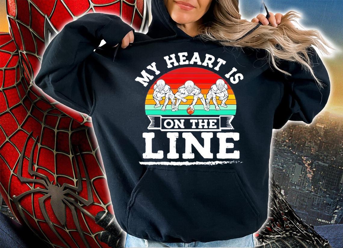 My Heart Is On The Line Offensive Lineman Vintage T-Shirt t-shirt hoodie