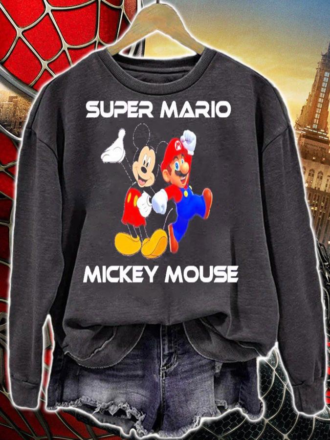 Super Mario Mickey Mouse shirt t-shirt sweatshirt