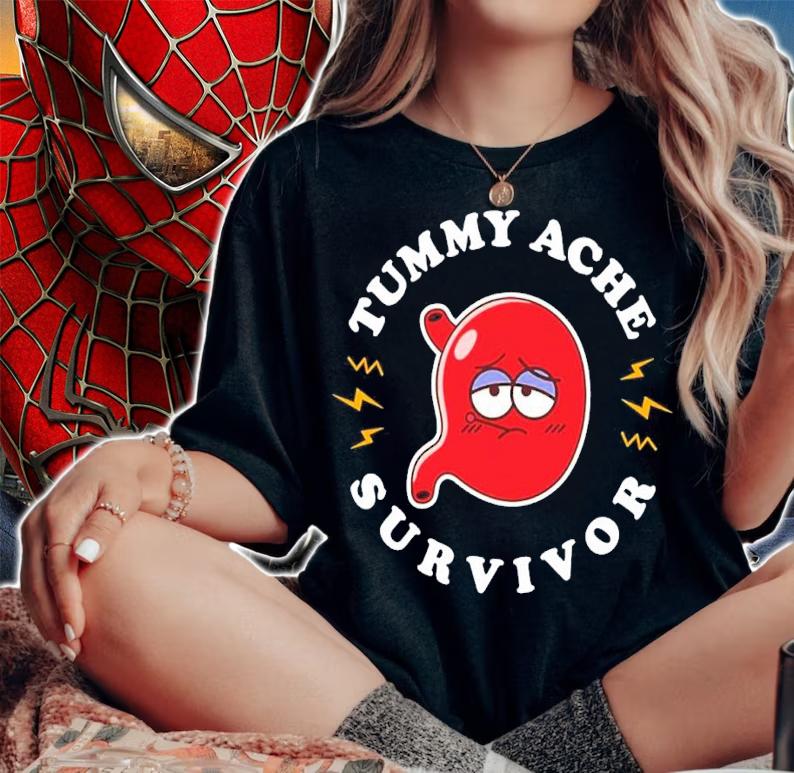 Tummy Ache Survivor Cute Kawaii Stomach shirt t-shirt woman shirt