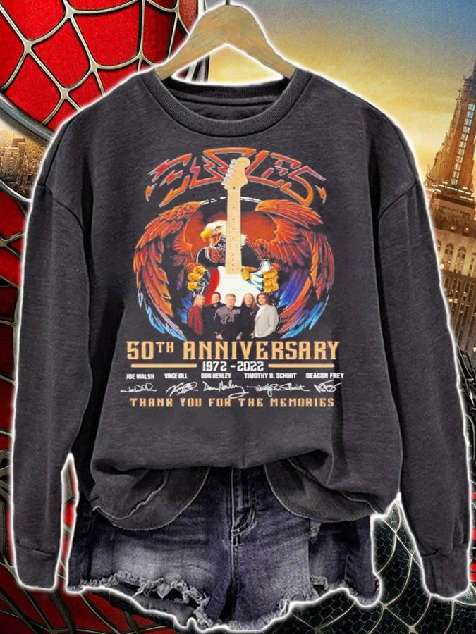 Eagles Band 50th Anniversary 1972-2022 Signatures Thank You For The Memories Shirt t-shirt