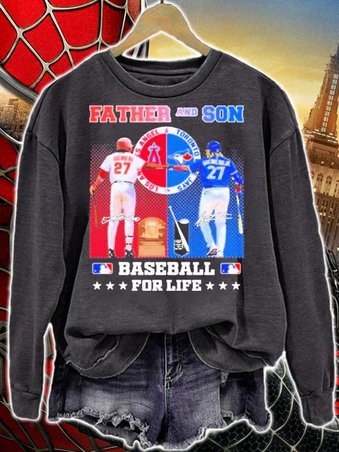 Father And Son Baseball For Life Vladimir Guerrero And Vladimir Guerrero Jr Signatures Shirt t-shirt sweatshirt