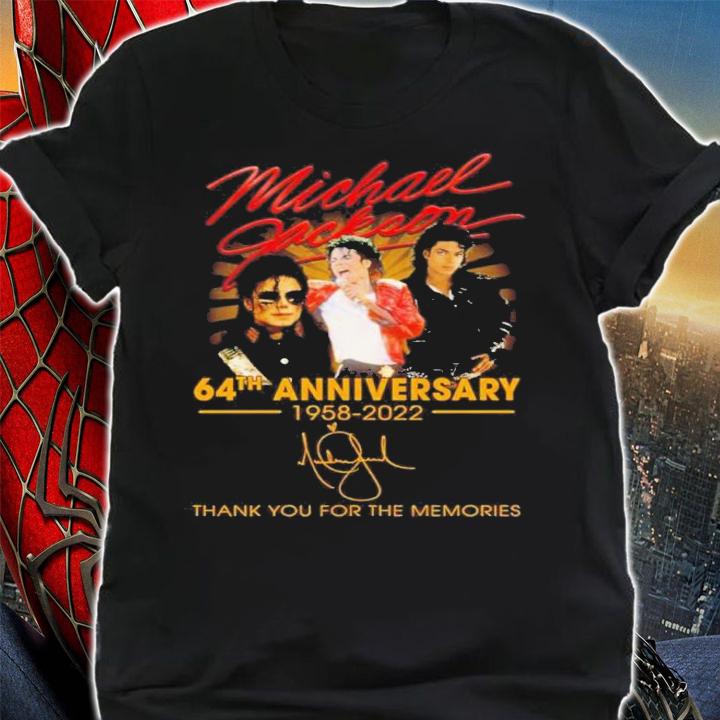 Michael Jackson 64th Anniversary 1958-2022 Signature Thank You For The Memories Shirt t-shirt shirt