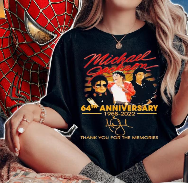 Michael Jackson 64th Anniversary 1958-2022 Signature Thank You For The Memories Shirt t-shirt woman shirt