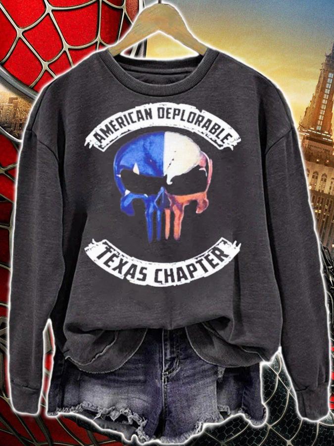 Skull American Deplorable Texas Chapter Shirt t-shirt sweatshirt