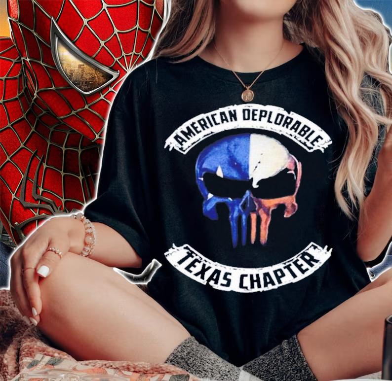 Skull American Deplorable Texas Chapter Shirt t-shirt woman shirt