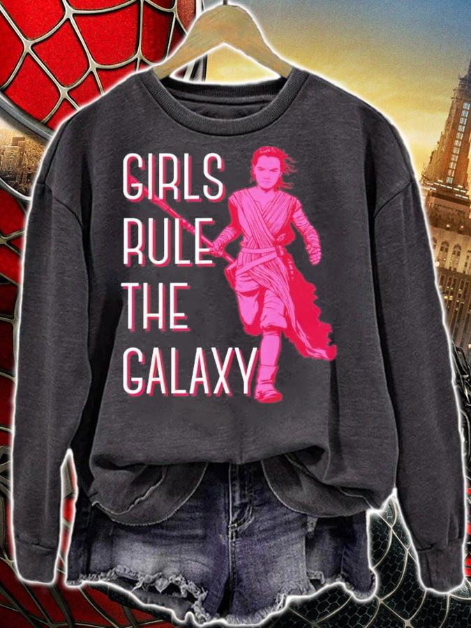 Star Wars Episode 7 Rey Girls Rule The Galaxy Shirt t-shirt sweatshirt