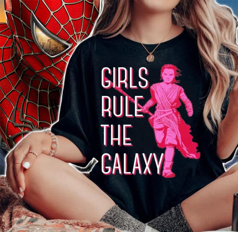 Star Wars Episode 7 Rey Girls Rule The Galaxy Shirt t-shirt woman shirt
