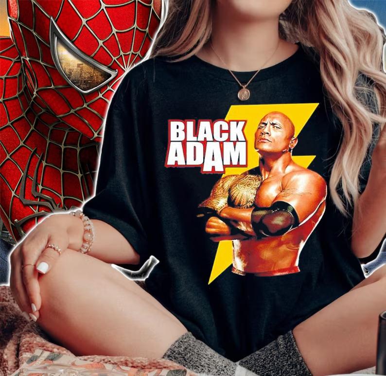 Super Stars Black Adam The Rock Shirt t-shirt woman shirt