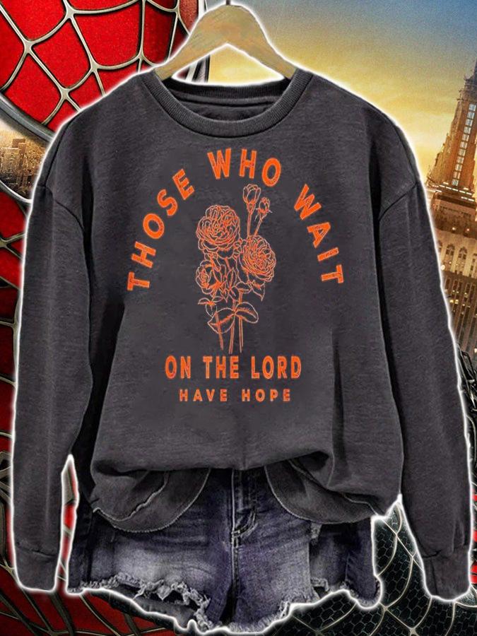 Those Who Wait On The Lord Have Hope, Floral Faith Boho shirt t-shirt