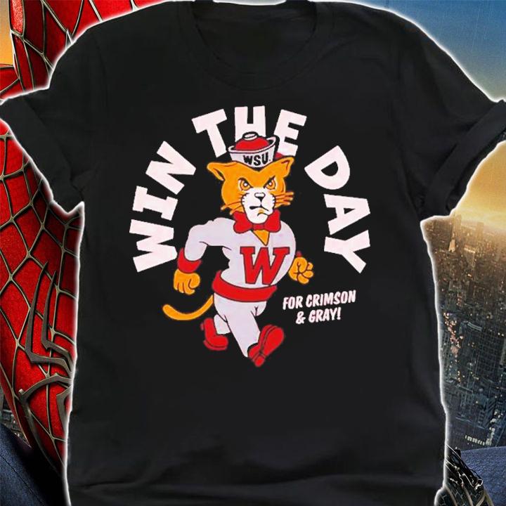 Win The Day WSU Cougar Mascot For Crimson And Gray Shirt t-shirt shirt