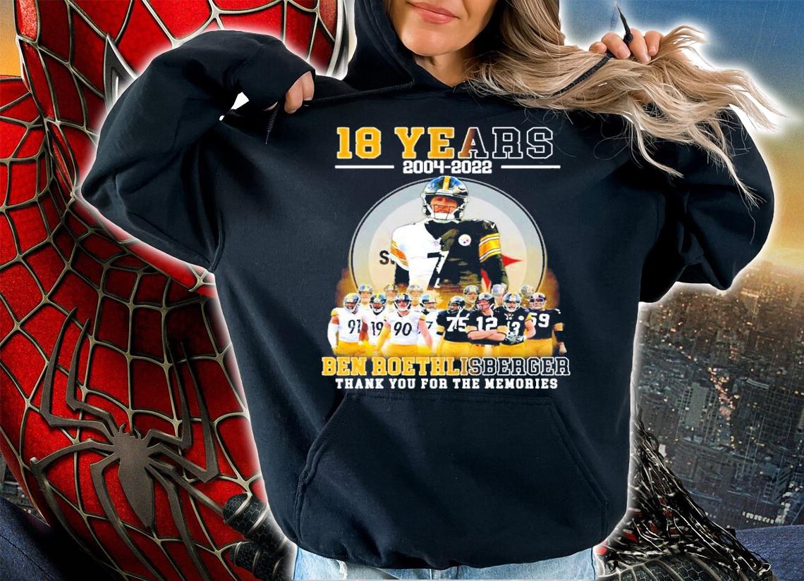 18 Years 2004-2022 Ben Roethlisberger Thank You For The Memories Shirt t-shirt