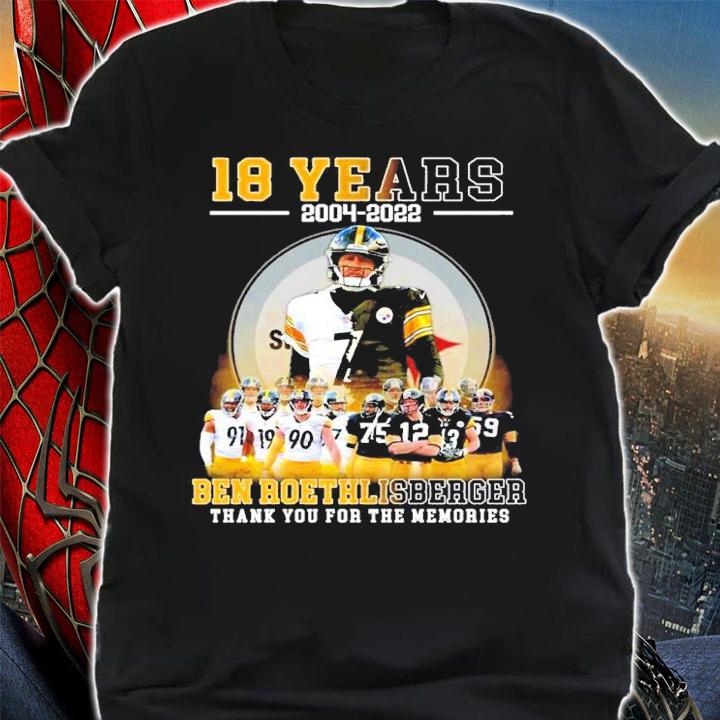18 Years 2004-2022 Ben Roethlisberger Thank You For The Memories Shirt t-shirt