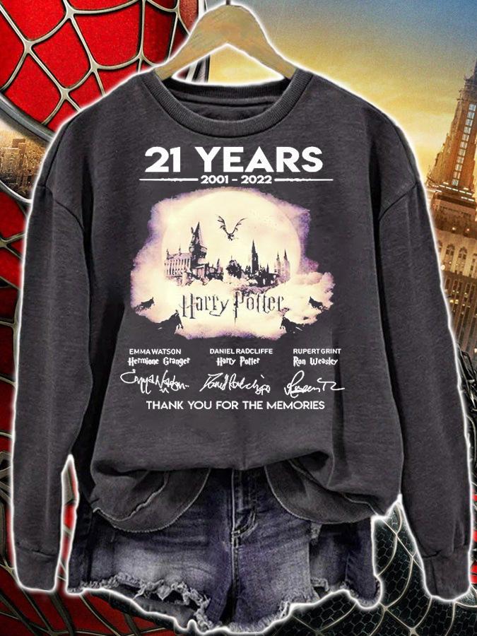 21 Years 2001 2022 Harry Potter Thank You For The Memories Signatures T-Shirt t-shirt