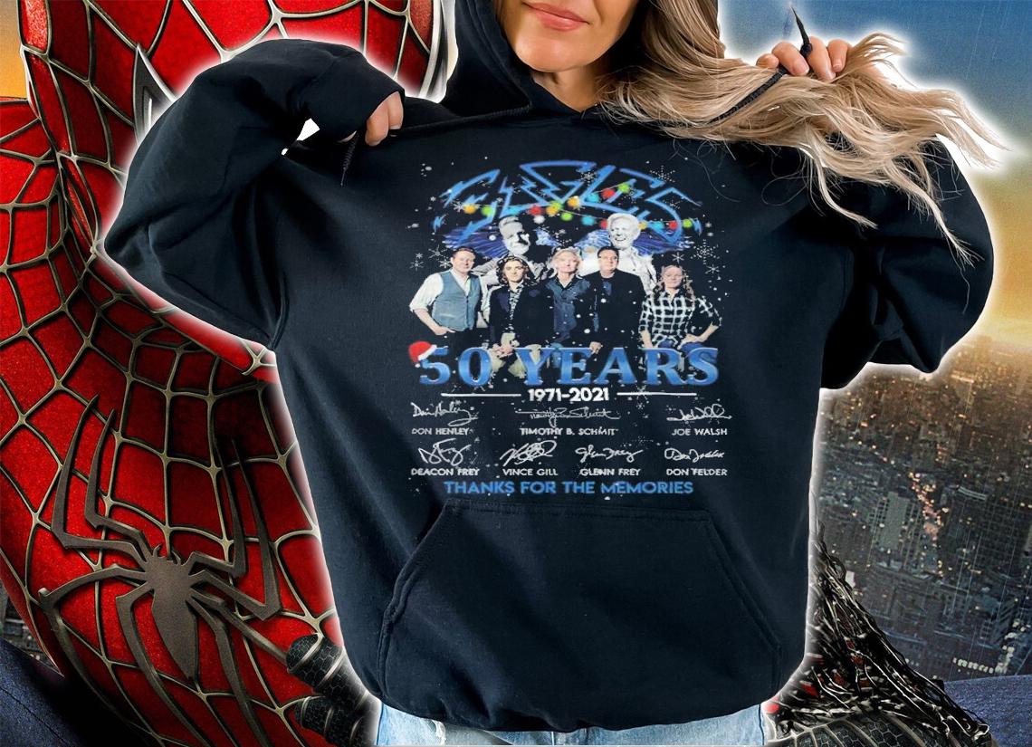 50 years 1971-2021 Eagles signatures Christmas shirt t-shirt hoodie