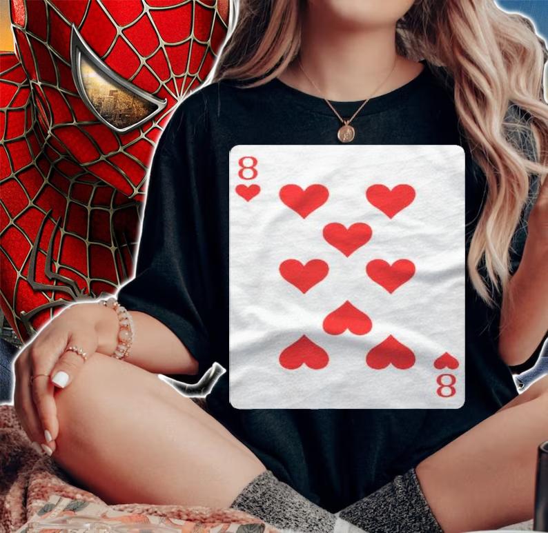 8 Eight Of Hearts Poker Playing Cards Shirt Easy Halloween Costume Shirt t-shirt woman shirt