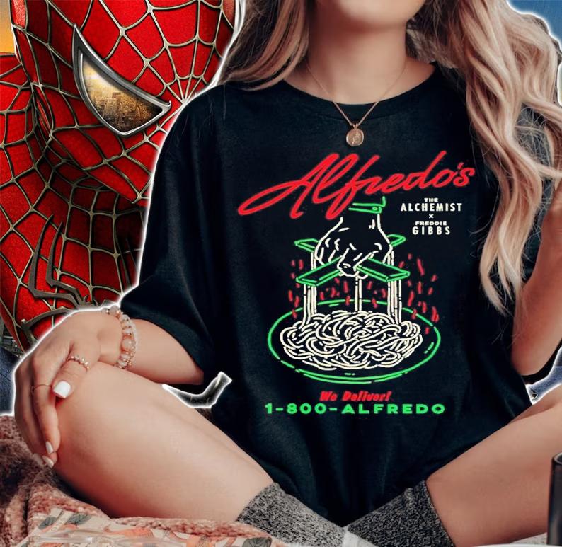 Alfredo's The Alchemist X Freddie Gibbs We Deliver 1-800-Alfredo Shirt t-shirt