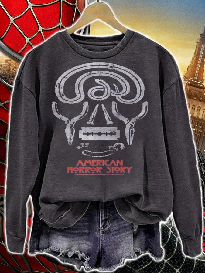 American Horror Story Skull Symbol Raglan Baseball Shirt t-shirt sweatshirt