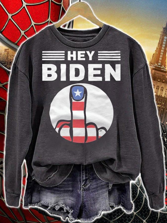 Anti Biden hey Biden FJB Fuck You American Flag Hand Giving Finger T-Shirt t-shirt sweatshirt