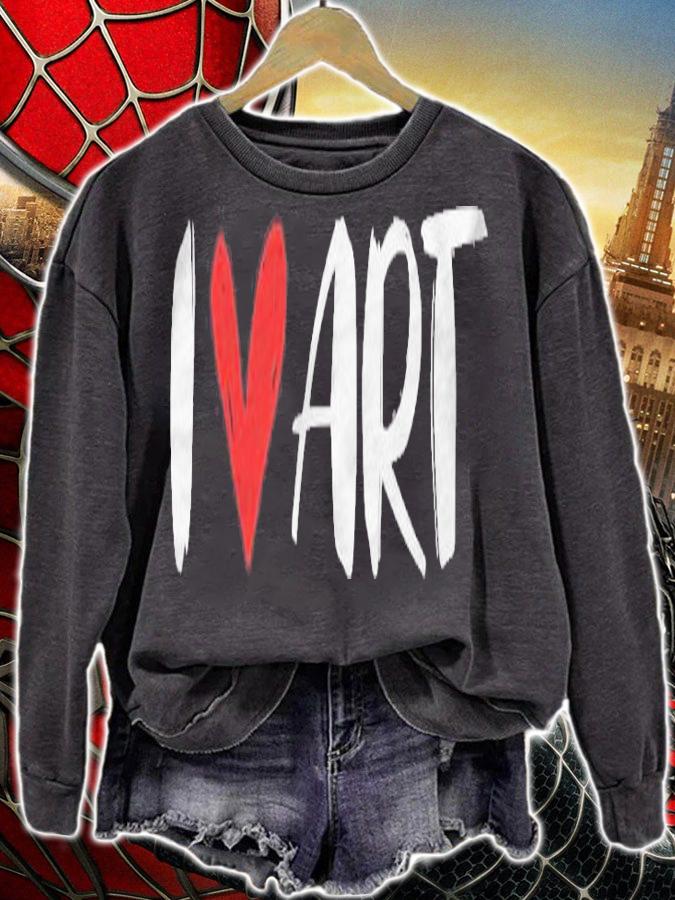 Art Teacher Student Red Heart T-shirt t-shirt