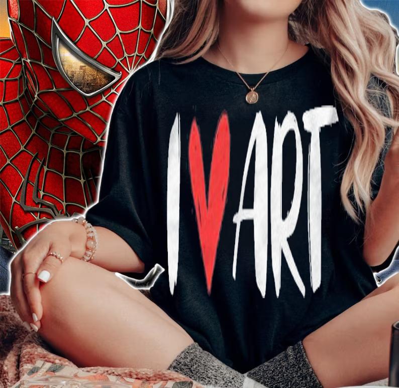 Art Teacher Student Red Heart T-shirt t-shirt
