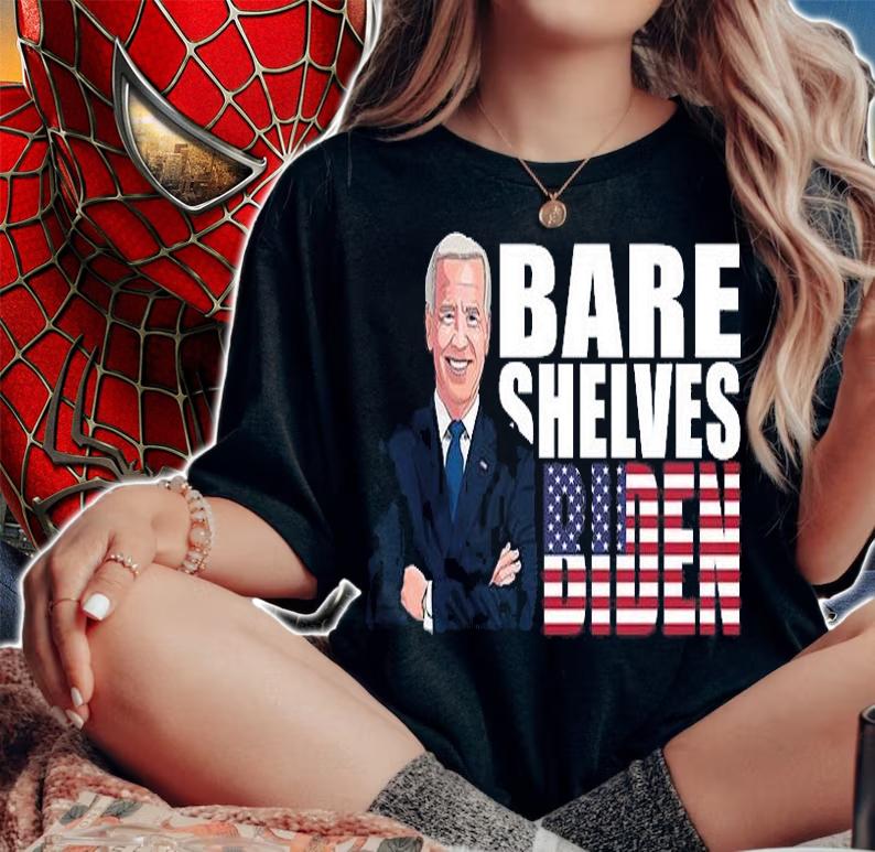 Bare Shelves biden Fjb, Lets Go Brandon, Poopy Pants Biden T-Shirt t-shirt