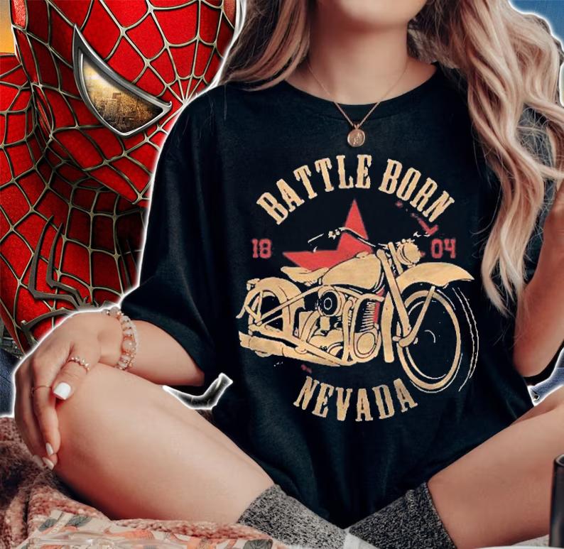 Battle Born 1804 Nevada Motorcycle Shirt t-shirt woman shirt