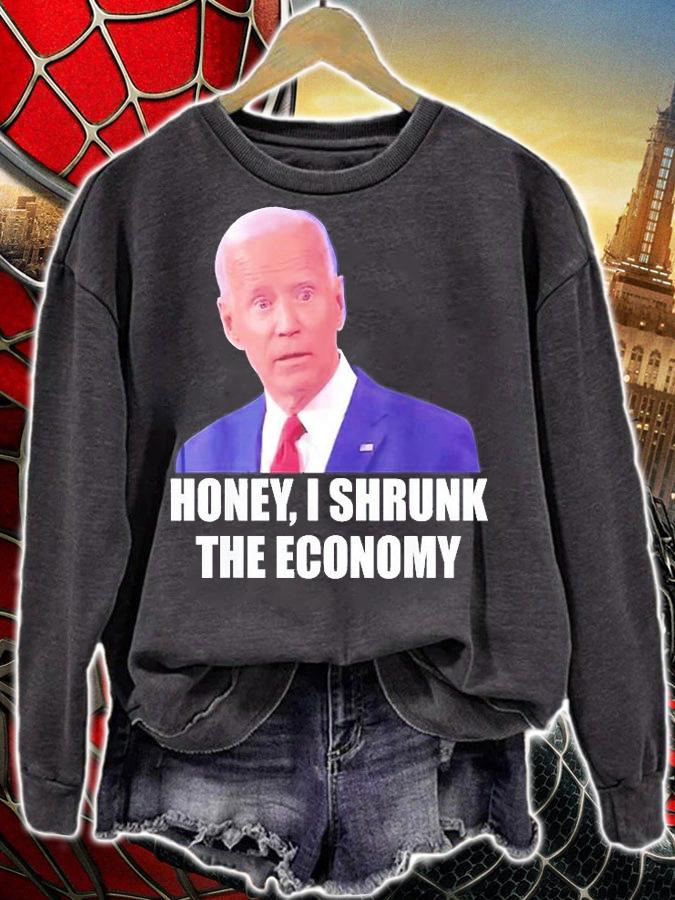 Biden Democrat Honey I Shrunk The Economy Political T-Shirt t-shirt
